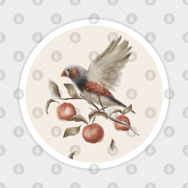 Delicate Bird Design Magnet by NJORDUR